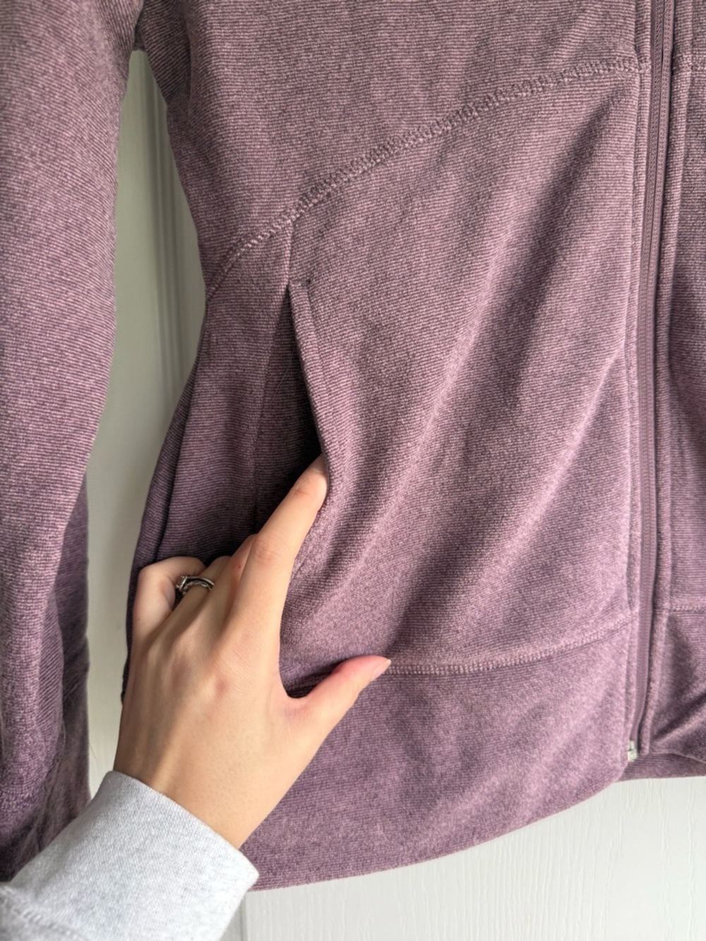 adidas Dusty Mauve Full-Zip Fleece Jacket - Picture 2 of 9